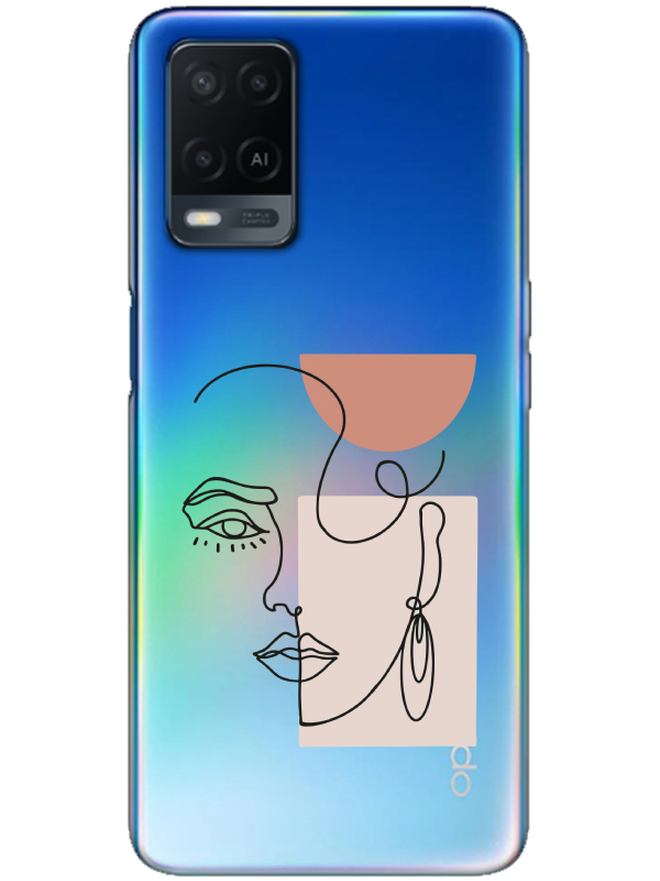 Oppo%20A54%20Women%20Art%20Şeffaf%20Telefon%20Kılıfı