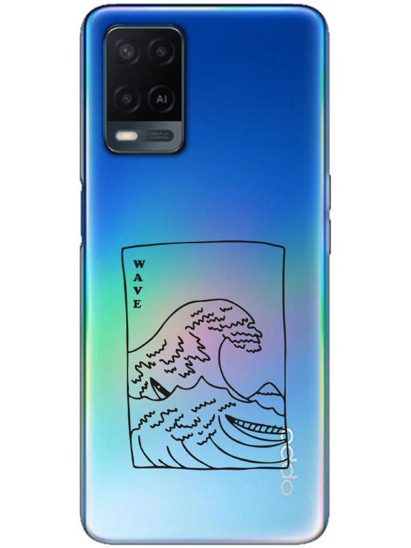 Oppo%20A54%20Kanagawa%20Wave%20Şeffaf%20Telefon%20Kılıfı