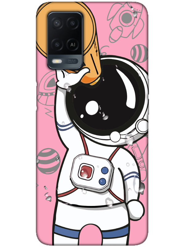 Oppo%20A54%20Astronot%20Pembe%20Telefon%20Kılıfı