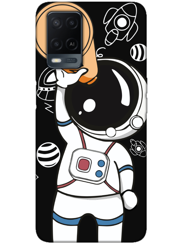 Oppo%20A54%20Astronot%20Siyah%20Telefon%20Kılıfı