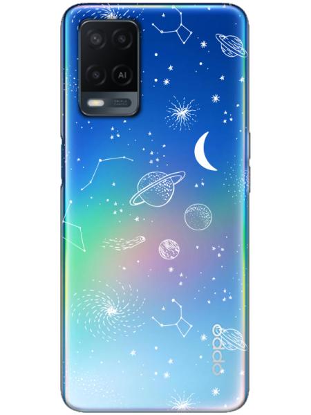 Oppo%20A54%20Gezegenler%20Şeffaf%20Telefon%20Kılıfı