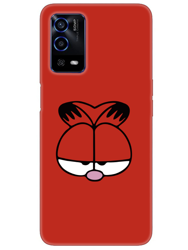 Oppo%20A55%20Garfield%20Kırmızı%20Telefon%20Kılıfı