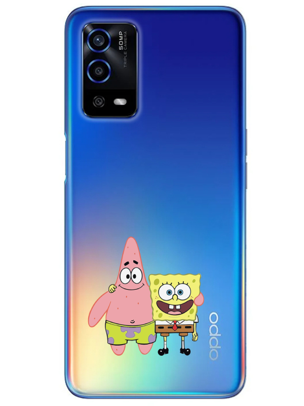 Oppo%20A55%20Sünger%20Bob%20Ve%20Patrickstar%20Şeffaf%20Telefon%20Kılıfı