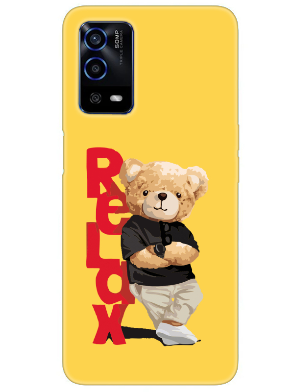 Oppo%20A55%20Teddy%20Bear%20Relax%20Sarı%20Telefon%20Kılıfı