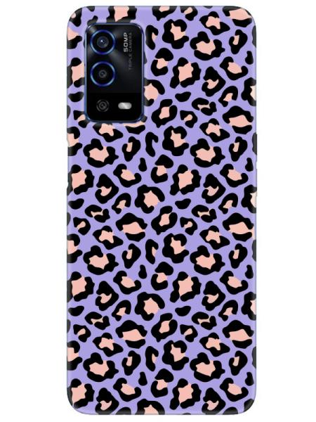 Oppo%20A55%20Leopar%20Desenli%20Lila%20Telefon%20Kılıfı