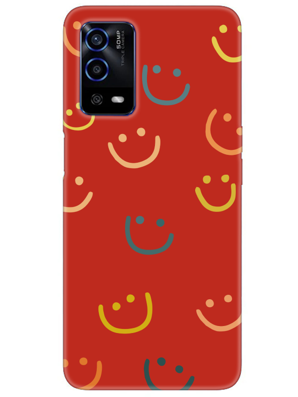 Oppo%20A55%20Emoji%20Gülen%20Yüz%20Kırmızı%20Telefon%20Kılıfı