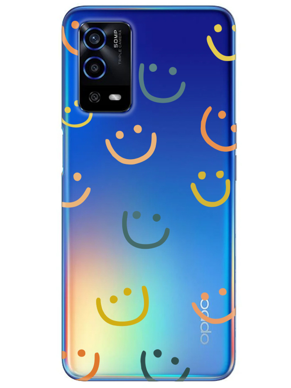 Oppo%20A55%20Emoji%20Gülen%20Yüz%20Şeffaf%20Telefon%20Kılıfı