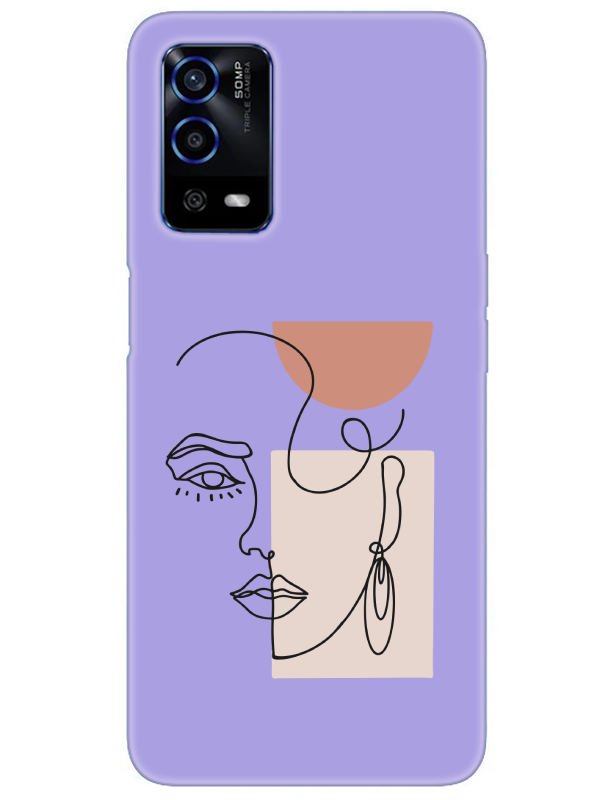 Oppo%20A55%20Women%20Art%20Lila%20Telefon%20Kılıfı