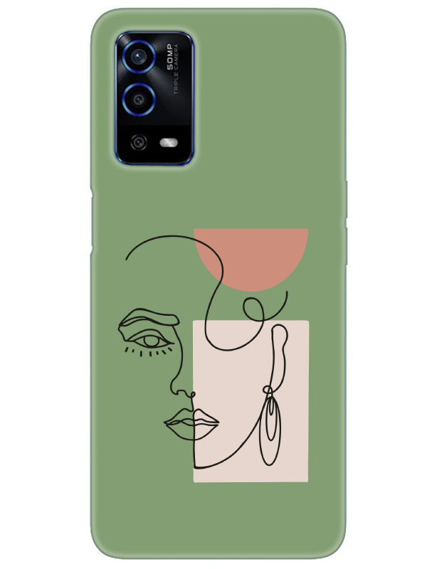 Oppo%20A55%20Women%20Art%20Yeşil%20Telefon%20Kılıfı