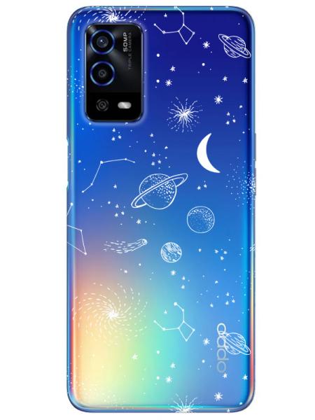 Oppo%20A55%20Gezegenler%20Şeffaf%20Telefon%20Kılıfı