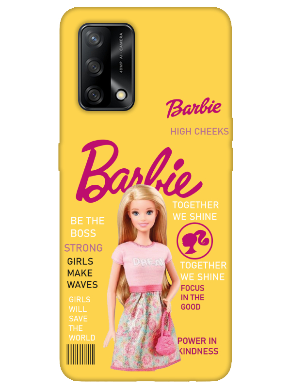 Oppo%20A74%20Barbie%20Sarı%20Telefon%20Kılıfı