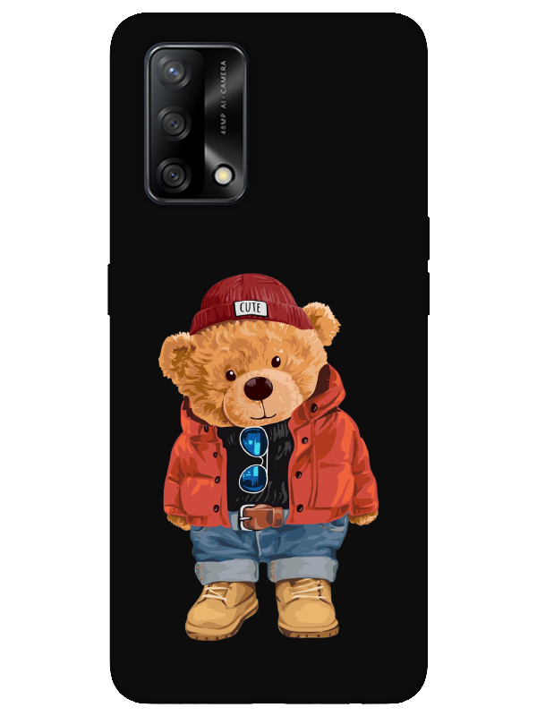 Oppo%20A74%20Teddy%20Bear%20Siyah%20Telefon%20Kılıfı