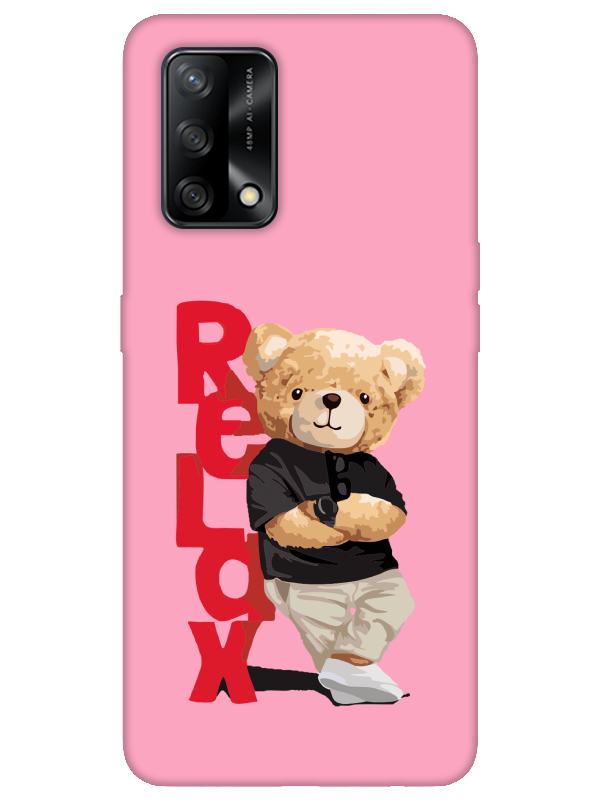 Oppo%20A74%20Teddy%20Bear%20Relax%20Pembe%20Telefon%20Kılıfı