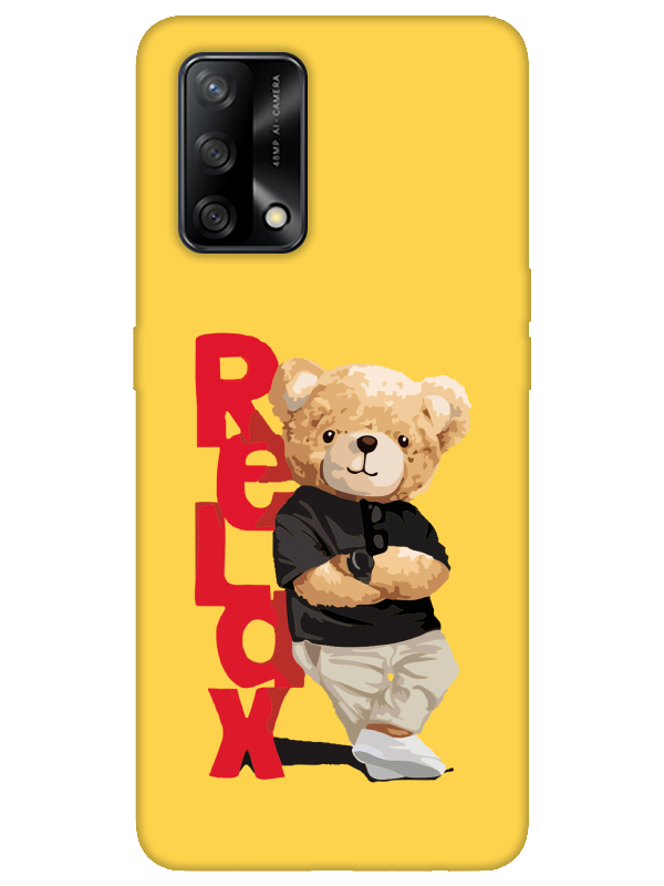 Oppo%20A74%20Teddy%20Bear%20Relax%20Sarı%20Telefon%20Kılıfı