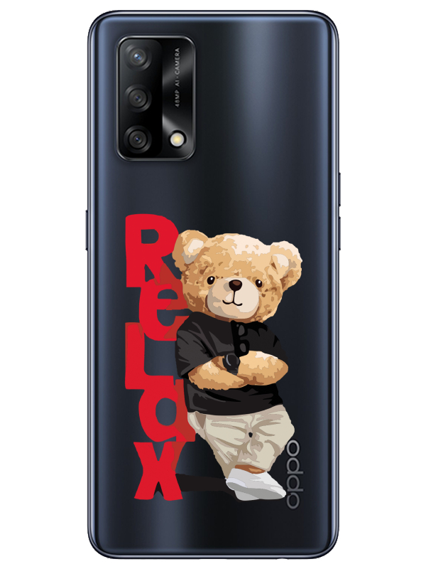 Oppo%20A74%20Teddy%20Bear%20Relax%20Şeffaf%20Telefon%20Kılıfı