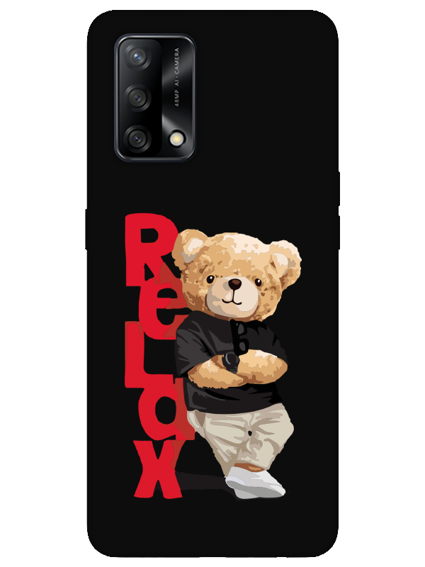 Oppo%20A74%20Teddy%20Bear%20Relax%20Siyah%20Telefon%20Kılıfı