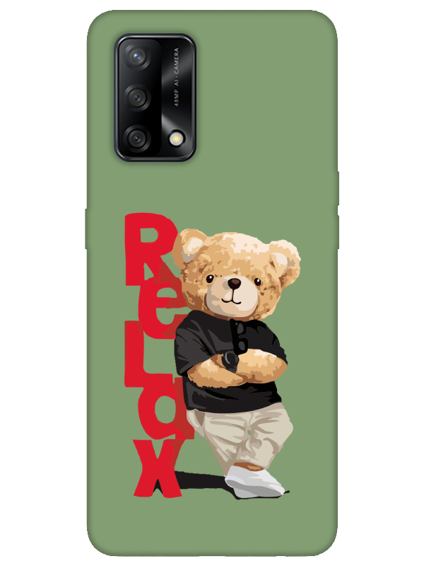 Oppo%20A74%20Teddy%20Bear%20Relax%20Yeşil%20Telefon%20Kılıfı