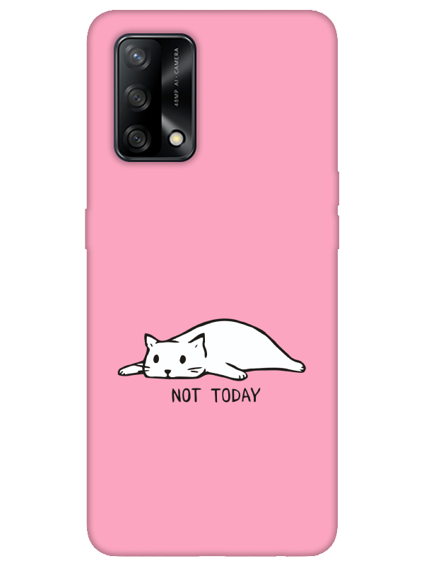 Oppo%20A74%20Not%20Today%20Kedi%20Pembe%20Telefon%20Kılıfı