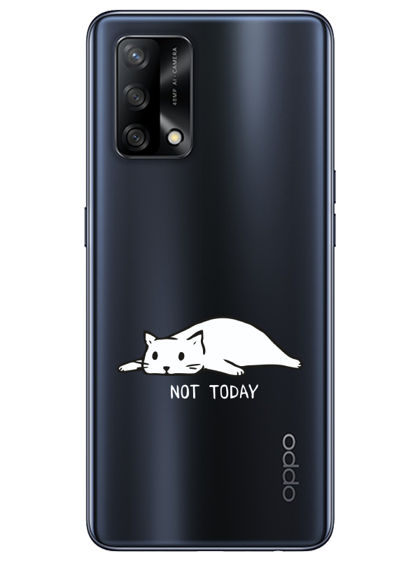 Oppo%20A74%20Not%20Today%20Kedi%20Şeffaf%20Telefon%20Kılıfı