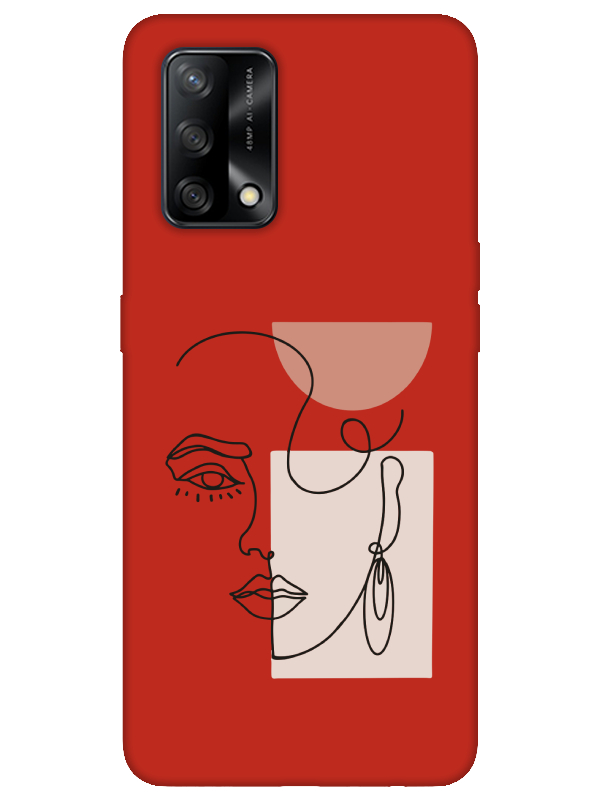 Oppo%20A74%20Women%20Art%20Kırmızı%20Telefon%20Kılıfı