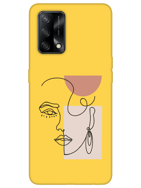 Oppo%20A74%20Women%20Art%20Sarı%20Telefon%20Kılıfı