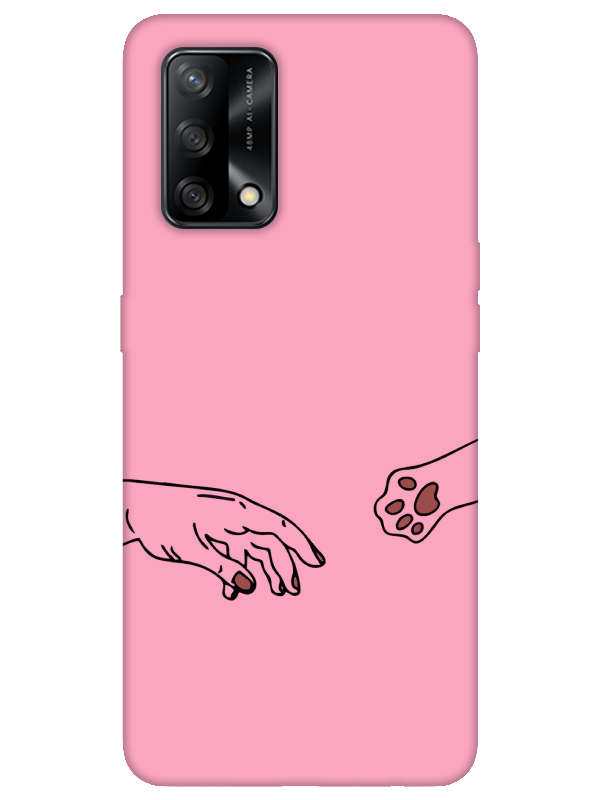 Oppo%20A74%20Hand%20And%20Paw%20Pembe%20Telefon%20Kılıfı