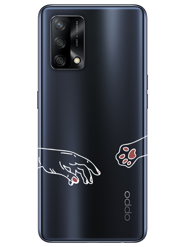 Oppo%20A74%20Hand%20And%20Paw%20Şeffaf%20Telefon%20Kılıfı