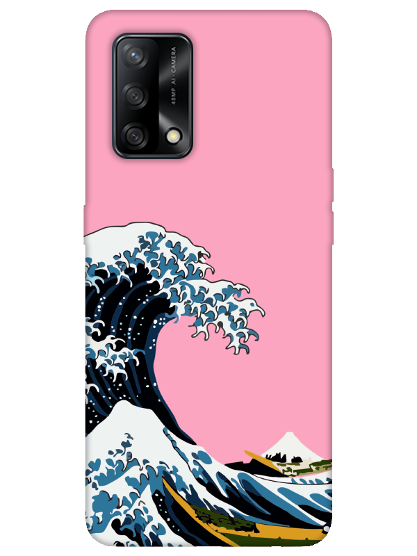 Oppo%20A74%20Kanagawa%20Pembe%20Telefon%20Kılıfı