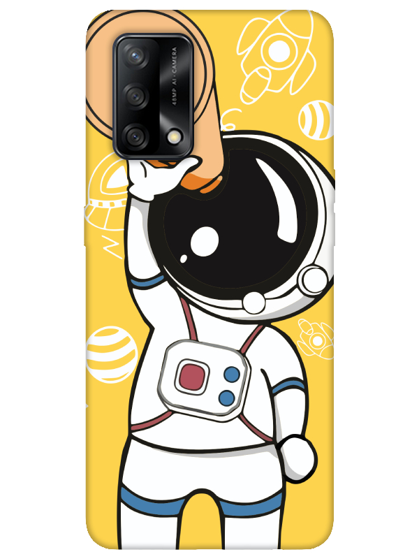 Oppo%20A74%20Astronot%20Sarı%20Telefon%20Kılıfı