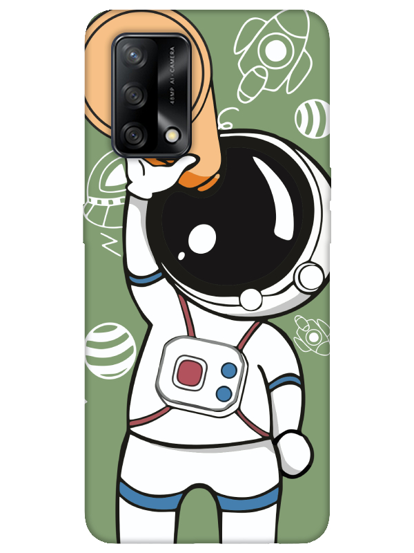 Oppo%20A74%20Astronot%20Yeşil%20Telefon%20Kılıfı