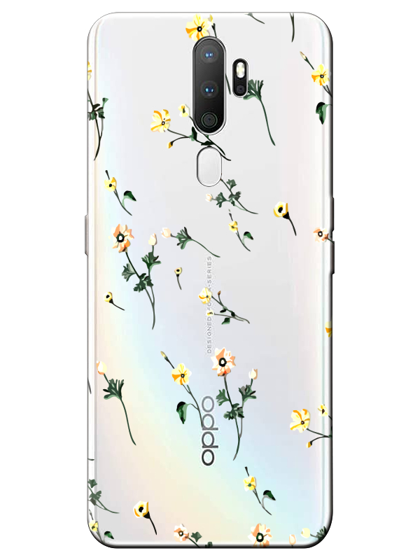 Oppo%20A9%202020%20Çiçekli%20Şeffaf%20Telefon%20Kılıfı