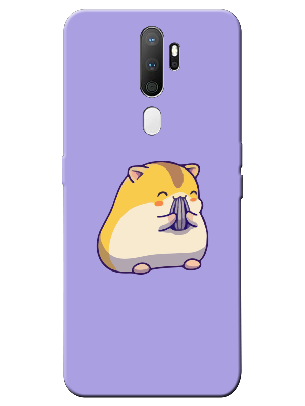 Oppo%20A9%202020%20Sevimli%20Hamster%20Lila%20Telefon%20Kılıfı