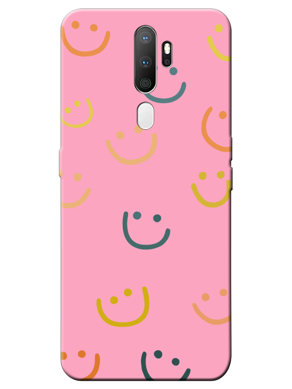 Oppo%20A9%202020%20Emoji%20Gülen%20Yüz%20Pembe%20Telefon%20Kılıfı