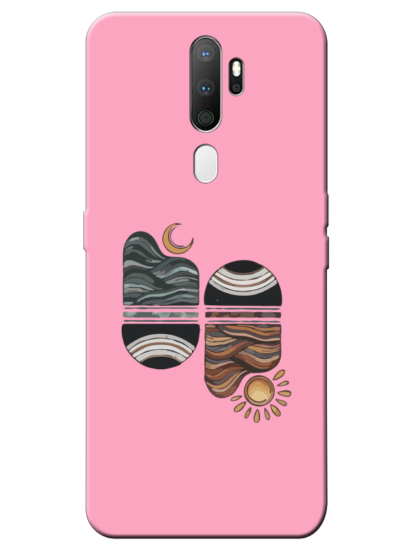 Oppo%20A9%202020%20Sunset%20Wave%20Pembe%20Telefon%20Kılıfı