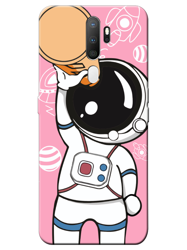 Oppo%20A9%202020%20Astronot%20Pembe%20Telefon%20Kılıfı