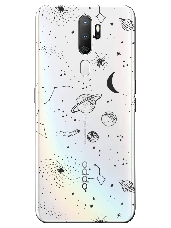 Oppo%20A9%202020%20Gezegenler%20Şeffaf%20Telefon%20Kılıfı