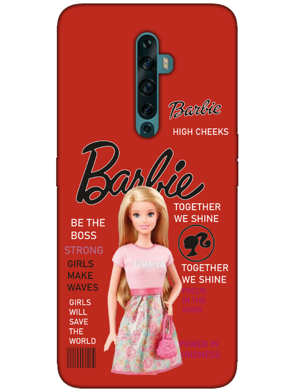 Oppo%20Reno2%20Z%20Barbie%20Kırmızı%20Telefon%20Kılıfı