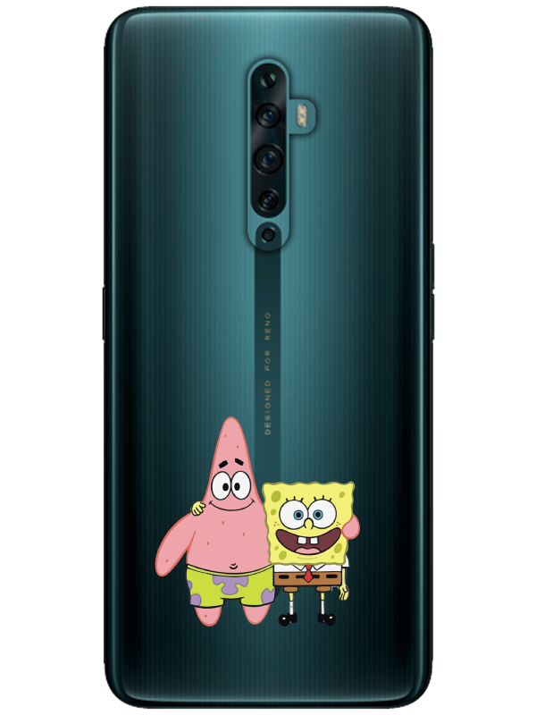 Oppo%20Reno2%20Z%20Sünger%20Bob%20Ve%20Patrickstar%20Şeffaf%20Telefon%20Kılıfı