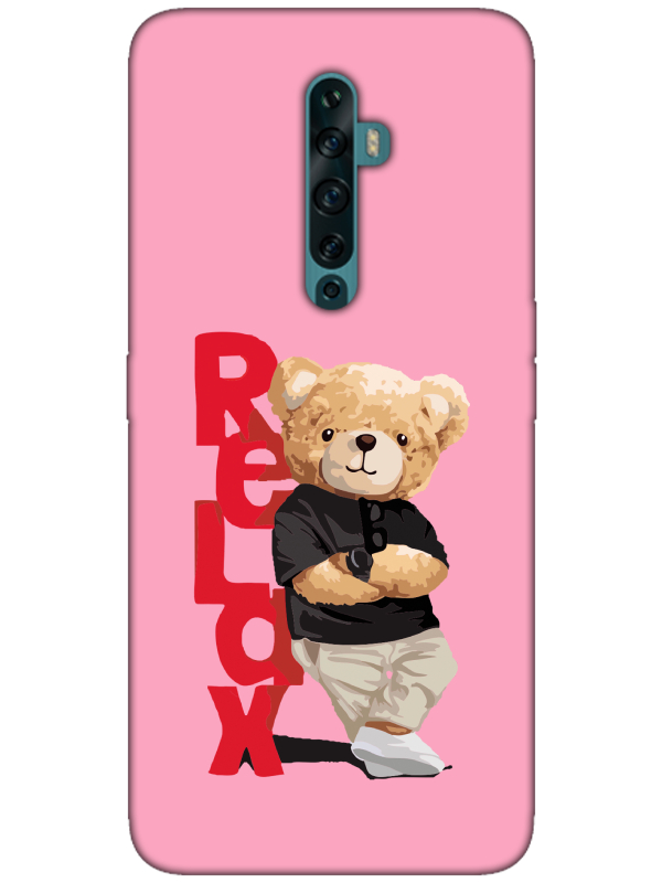 Oppo%20Reno2%20Z%20Teddy%20Bear%20Relax%20Pembe%20Telefon%20Kılıfı