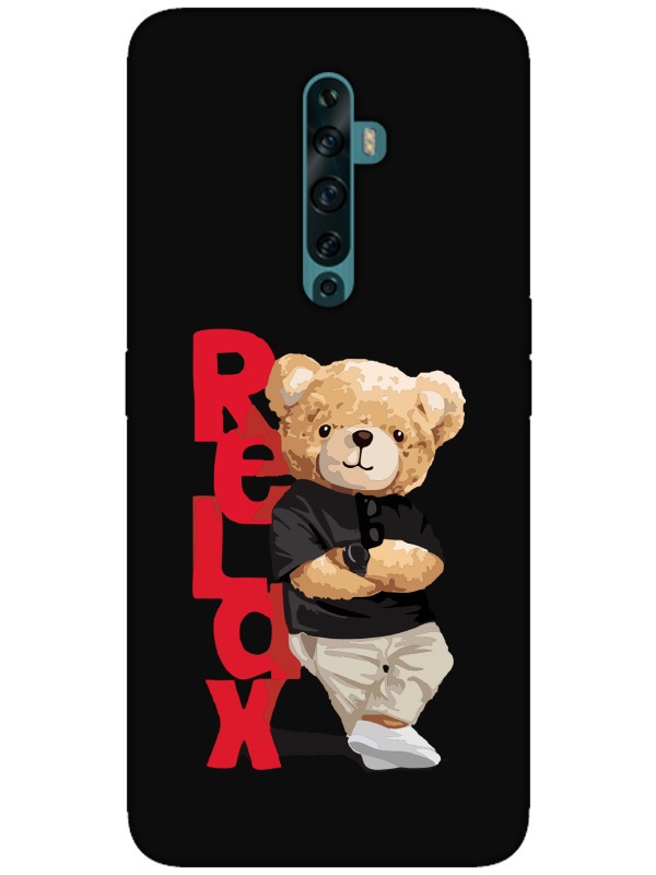 Oppo%20Reno2%20Z%20Teddy%20Bear%20Relax%20Siyah%20Telefon%20Kılıfı