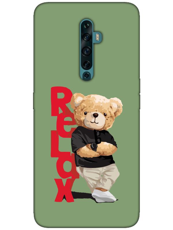 Oppo%20Reno2%20Z%20Teddy%20Bear%20Relax%20Yeşil%20Telefon%20Kılıfı