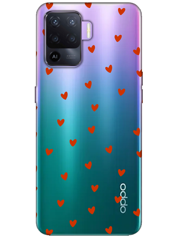 Oppo%20Reno%205%20Lite%20Minik%20Kalpler%20Şeffaf%20Telefon%20Kılıfı