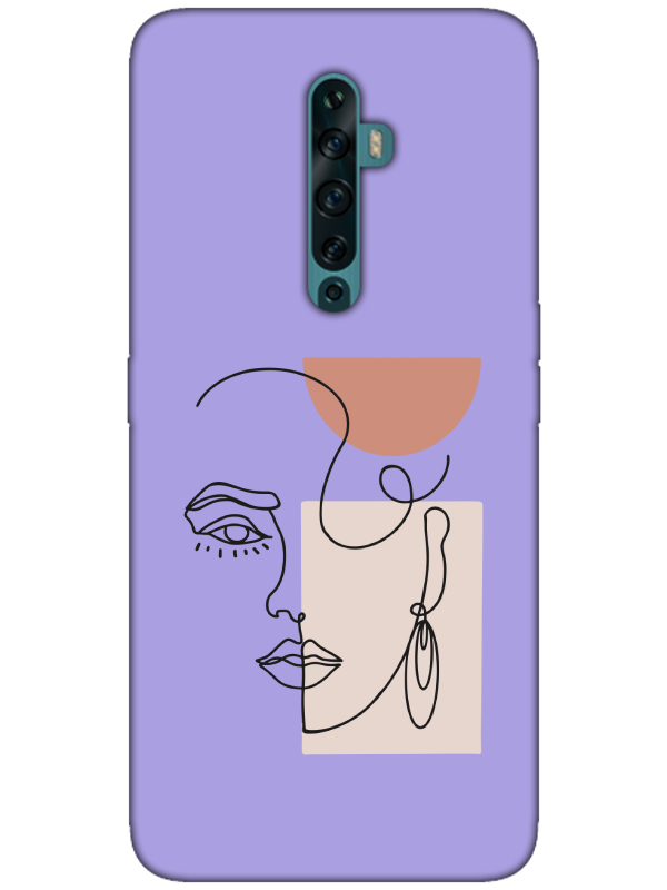 Oppo%20Reno2%20Z%20Women%20Art%20Lila%20Telefon%20Kılıfı