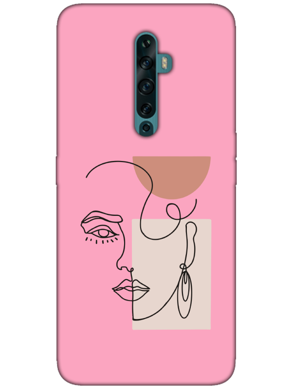 Oppo%20Reno2%20Z%20Women%20Art%20Pembe%20Telefon%20Kılıfı