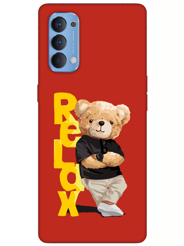 Oppo%20Reno%204%20Teddy%20Bear%20Relax%20Kırmızı%20Telefon%20Kılıfı