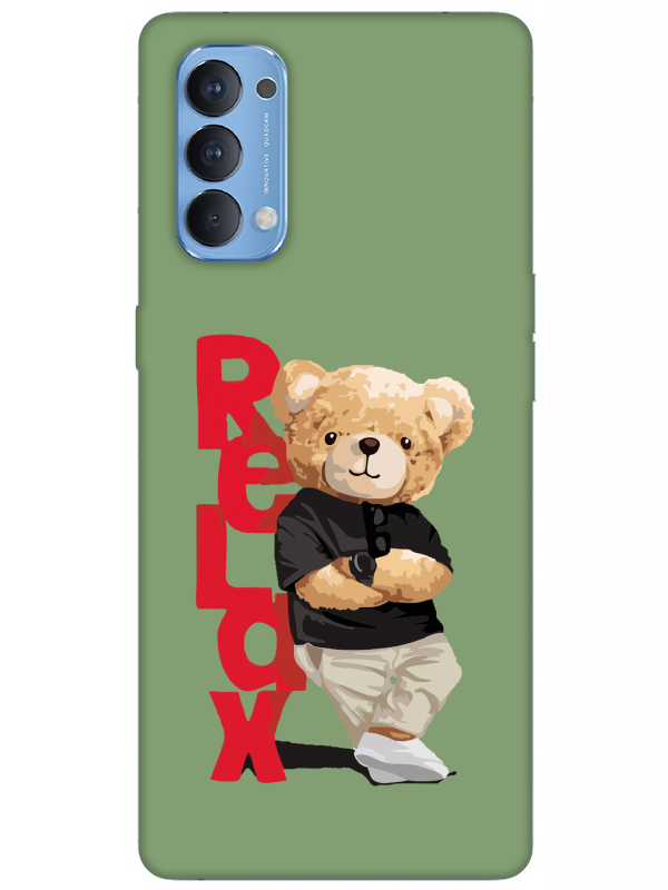 Oppo%20Reno%204%20Teddy%20Bear%20Relax%20Yeşil%20Telefon%20Kılıfı