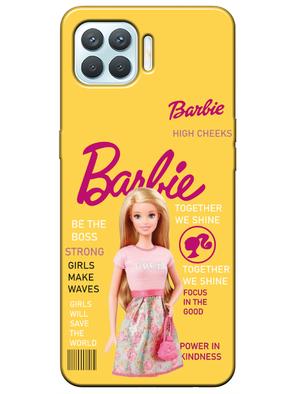 Oppo%20Reno%204%20Lite%20Barbie%20Sarı%20Telefon%20Kılıfı