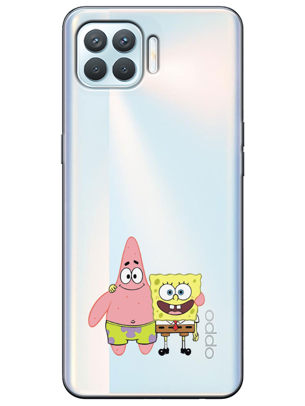 Oppo%20Reno%204%20Lite%20Sünger%20Bob%20Ve%20Patrickstar%20Şeffaf%20Telefon%20Kılıfı