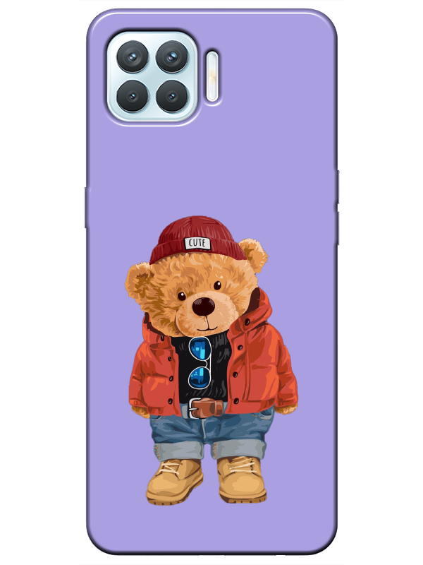 Oppo%20Reno%204%20Lite%20Teddy%20Bear%20Lila%20Telefon%20Kılıfı