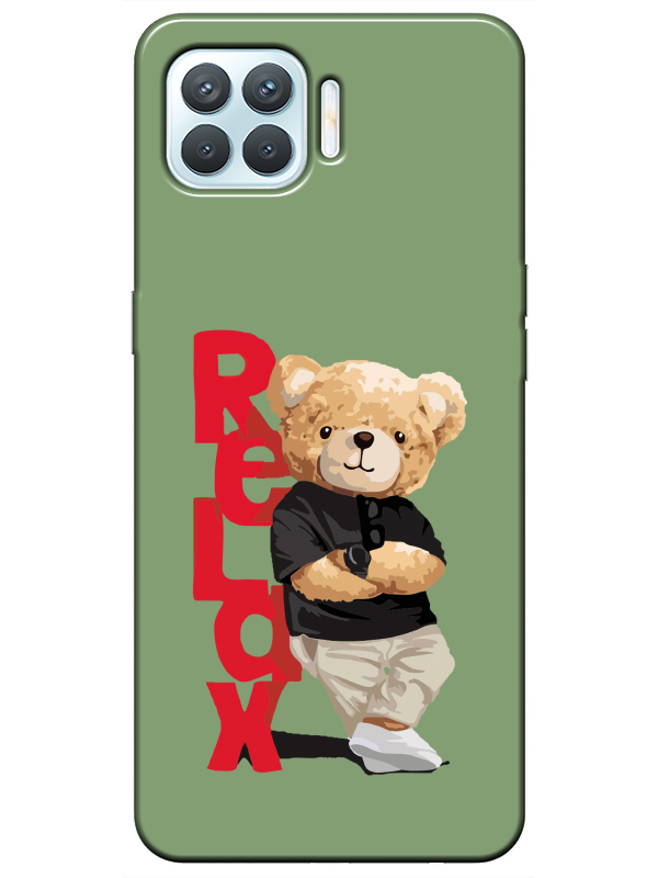 Oppo%20Reno%204%20Lite%20Teddy%20Bear%20Relax%20Yeşil%20Telefon%20Kılıfı